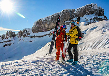 freeride skitour frau bergschön die bergfreaks allgäu 2018 bergschön skigebiet allgäu winter hahnenköpfle