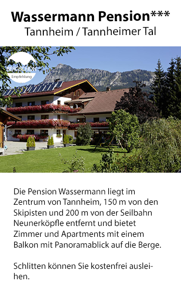 Apart + Pension Wassermann Tannheim Tannheimer Tal